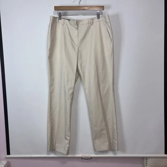 Brooks Brothers Advantage Chino Pants Women's Size 14 Beige 100% Cotton - Picture 1 of 12